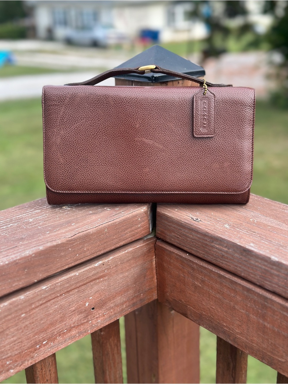 Vintage Coach Madison Carnegie Clutch Crossbody 4416 Italian Caviar Leather